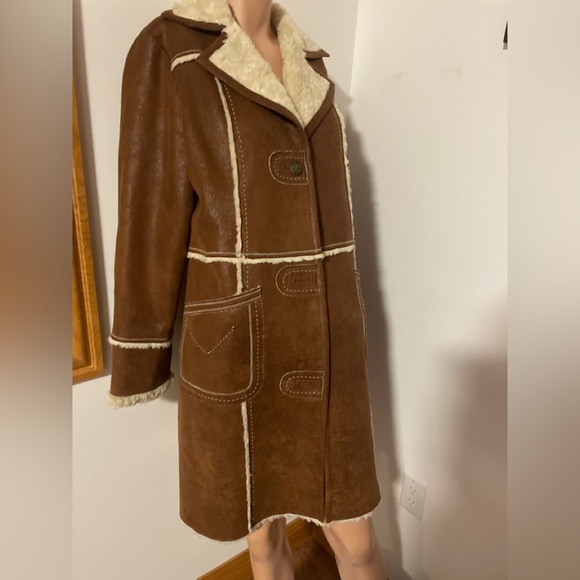 🌹21”PTP lightweight faux sheep leather longline penny lane - Picture 3 of 14